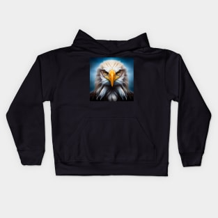 Bald Eagle Forward Facing Kids Hoodie